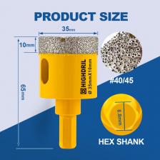 HIGHDRIL Сверла для плитки 20/25/28/32/35 мм HIGHDRIL Сверла для плитки 20/25/28/32/35 мм