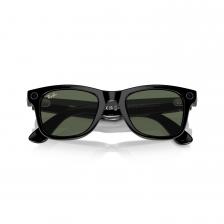 Умные очки Ray-Ban Wayfarer, размер 50-22-150, линзы G-15 Green, оправа Shiny Black Умные очки Ray-Ban Wayfarer, размер 50-22-150, линзы G-15 Green, оправа Shiny Black