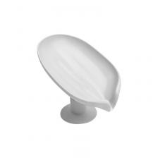 Сливная мыльница в форме листа, держатели на присоске, сушилка для душа, контейнер для губки, полезные кухонные аксессуары для ванной комнаты Сливная мыльница в форме листа, держатели на присоске, сушилка для душа, контейнер для губки, полезные кухонные аксессуары для ванной комнаты