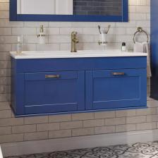 Тумба под раковину подвесная Sanflor Ванесса 105 синяя Тумба под раковину подвесная Sanflor Ванесса 105 синяя