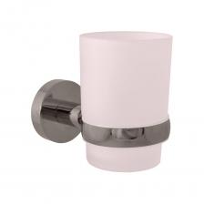 Держатель Стакан одинарный стеклянный настенный RavSlezak, серый металлик крацованный COA0201MGK Держатель Стакан одинарный стеклянный настенный RavSlezak, серый металлик крацованный COA0201MGK