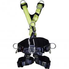 Страховочные привязи предназначены для предотвращения или безопасной остановки падения с высоты. Для страховки при проведении высотных работ в строительстве и различных отраслях промышленности: работы на искусственных сооружениях, строительных площадках, при проведении кровельных работ и пр. Размерный ряд : L (1140-1440). Разрывная нагрузка: не менее 15 кН. Кол-во точек крепления: 5 (полукольцо на спине, брюшная точка крепления равномерно распределяет нагрузку между поясом и ножными лямками, 2 боковые точки крепления на поясе для работы в подпоре, точка крепления на груди в виде полукольца). Индикатор срыва: в количестве 2 шт. Комплектация привязи серии «Premium»: Наплечные и набедренные компенсаторы их дышащего материала, обеспечивающие максимальный комфорт в течении длительного использования, в т.ч. в безопорном пространстве; Кольца на наплечных лямках для эвакуации из замкнутых пространств; Вшитая идентификационная книжка периодических проверок; Все точки крепления имеют выгнутую форму для удобного присоединения карабинов; На кушаке имеются петли для развески инструмента; Европейский дизайн швов; Привязь предусматривает возможность интеграции «Кроля» и рабочего сиденья для удобства пользователя На набедренных лямках быстроразъемные пряжки «Фаст». Привязь выполнена из ленты со световозвращающей нитью, что необходимо при работе в условиях ограниченной освещенности и видимости. Испытания проводятся с грузом массой 100 кг., согласно ГОСТ. Страховочные привязи предназначены для предотвращения или безопасной остановки падения с высоты. Для страховки при проведении высотных работ в строительстве и различных отраслях промышленности: работы на искусственных сооружениях, строительных площадках, при проведении кровельных работ и пр. Размерный ряд : L (1140-1440). Разрывная нагрузка: не менее 15 кН. Кол-во точек крепления: 5 (полукольцо на спине, брюшная точка крепления равномерно распределяет нагрузку между поясом и ножными лямками, 2 боковые точки крепления на поясе для работы в подпоре, точка крепления на груди в виде полукольца). Индикатор срыва: в количестве 2 шт. Комплектация привязи серии «Premium»: Наплечные и набедренные компенсаторы их дышащего материала, обеспечивающие максимальный комфорт в течении длительного использования, в т.ч. в безопорном пространстве; Кольца на наплечных лямках для эвакуации из замкнутых пространств; Вшитая идентификационная книжка периодических проверок; Все точки крепления имеют выгнутую форму для удобного присоединения карабинов; На кушаке имеются петли для развески инструмента; Европейский дизайн швов; Привязь предусматривает возможность интеграции «Кроля» и рабочего сиденья для удобства пользователя На набедренных лямках быстроразъемные пряжки «Фаст». Привязь выполнена из ленты со световозвращающей нитью, что необходимо при работе в условиях ограниченной освещенности и видимости. Испытания проводятся с грузом массой 100 кг., согласно ГОСТ.