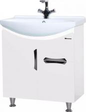 Тумба с раковиной Bellezza Лагуна 65 с ящиком, белая Тумба с раковиной Bellezza Лагуна 65 с ящиком, белая