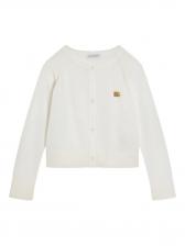 Dolce & Gabbana Kids кардиган с вышитым логотипом, белый Dolce & Gabbana Kids кардиган с вышитым логотипом, белый