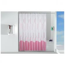 занавеска для ванной OFELIS Штрихи 180х200см полиэстер красный занавеска для ванной OFELIS Штрихи 180х200см полиэстер красный
