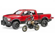 Игрушечные машинки и техника Bruder Внедорожник Ram с мотоциклом Ducati (02-502) 1:16 Игрушечные машинки и техника Bruder Внедорожник Ram с мотоциклом Ducati (02-502) 1:16