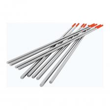 Электроды вольфрамовые WT-20 предназначены для использования в процессе аргонодуговой сварки (TIG). Данные электроды обеспечивают отличную стабильность дуги и высокое качество сварных швов.Состав: вольфрам с добавлением тория (2% тория)Применение: подходят для сварки различных материалов, включая нержавеющую сталь, медь и алюминий. Электроды WT-20 хорошо зарекомендовали себя в средних и высоких токах, обеспечивая при этом толщину сварного шва до нескольких миллиметров.Высокая температура плавления: обеспечивает длительный срок службы и низкий уровень износа в процессе сварки.Стабильность дуги: позволяет проводить точные сварочные работы с минимальным количеством брызг и дефектов.Универсальность: идеальны для работы в различных условиях и с разными материалами.Электроды вольфрамовые WT-20 являются отличным выбором для сварщиков, стремящихся к высокому качеству и надежности своих сварных соединений. Электроды вольфрамовые WT-20 предназначены для использования в процессе аргонодуговой сварки (TIG). Данные электроды обеспечивают отличную стабильность дуги и высокое качество сварных швов.Состав: вольфрам с добавлением тория (2% тория)Применение: подходят для сварки различных материалов, включая нержавеющую сталь, медь и алюминий. Электроды WT-20 хорошо зарекомендовали себя в средних и высоких токах, обеспечивая при этом толщину сварного шва до нескольких миллиметров.Высокая температура плавления: обеспечивает длительный срок службы и низкий уровень износа в процессе сварки.Стабильность дуги: позволяет проводить точные сварочные работы с минимальным количеством брызг и дефектов.Универсальность: идеальны для работы в различных условиях и с разными материалами.Электроды вольфрамовые WT-20 являются отличным выбором для сварщиков, стремящихся к высокому качеству и надежности своих сварных соединений.