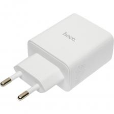 Сзу Hoco c126a pure 1xusb, 2xusb-c, 3а, pd40w, qc3.0, gan (белый) 0L-00058909 Сзу Hoco c126a pure 1xusb, 2xusb-c, 3а, pd40w, qc3.0, gan (белый) 0L-00058909