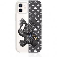 Прозрачный силиконовый чехол MustHaveCase для iPhone 12/12 Pro Bunny Серый для Айфон 12/12 Про Противоударный Прозрачный силиконовый чехол MustHaveCase для iPhone 12/12 Pro Bunny Серый для Айфон 12/12 Про Противоударный