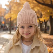 Шапка для девочки MINAKU: Cozy Winter, пудровыи, размер 50-52 (3-5 лет) Шапка для девочки MINAKU: Cozy Winter, пудровыи, размер 50-52 (3-5 лет)