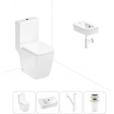 Комплексное предложение по специальной цене, включающее все необходимое для обустройства санузла / ванной комнаты. Элегантный вид напольного унитаза позволяет гармонично вписаться в интерьер современного санузла или ванной комнаты, наполняя его атмосферой роскоши и уюта. Санитарный фарфор Lavinia Boho имеет более твердую и гладкую поверхность, нежели сантехнический фаянс. Система антивсплеск увеличивает гигиеничность использования изделия и делает уборку более быстрой и простой. Компактная подвесная раковина Lavinia Boho One (370 х 245 х 100) — оптимально подходит для небольших ванных комнат или гостевых санузлов. Дизайнерская сантехника изготовлена в едином стиле: изделия прекрасно дополняют друг друга и формируют органичный тандем с латунными сифонами, донными клапанами, выпусками, угловыми вентилями и элегантными аксессуарами. Комплексное предложение по специальной цене, включающее все необходимое для обустройства санузла / ванной комнаты. Элегантный вид напольного унитаза позволяет гармонично вписаться в интерьер современного санузла или ванной комнаты, наполняя его атмосферой роскоши и уюта. Санитарный фарфор Lavinia Boho имеет более твердую и гладкую поверхность, нежели сантехнический фаянс. Система антивсплеск увеличивает гигиеничность использования изделия и делает уборку более быстрой и простой. Компактная подвесная раковина Lavinia Boho One (370 х 245 х 100) — оптимально подходит для небольших ванных комнат или гостевых санузлов. Дизайнерская сантехника изготовлена в едином стиле: изделия прекрасно дополняют друг друга и формируют органичный тандем с латунными сифонами, донными клапанами, выпусками, угловыми вентилями и элегантными аксессуарами.