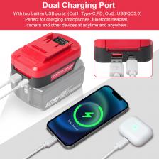 Адаптер для аккумулятора Makita 18 В на инструмент EINHELL 18 В для использования Ozito X-Chang (PD 22,5 Вт QC3.0 в комплекте) Адаптер для аккумулятора Makita 18 В на инструмент EINHELL 18 В для использования Ozito X-Chang (PD 22,5 Вт QC3.0 в комплекте)