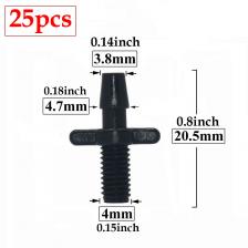 Комплект соединителей для шланга 25 шт., пластик, черный Комплект соединителей для шланга 25 шт., пластик, черный