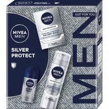Подарочный набор мужской косметики Nivea Men Silver Protect Подарочный набор мужской косметики Nivea Men Silver Protect
