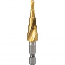 Ступенчатое сверло по металлу Deli DH-JTZ012-E1– универсальный инструмент "5 в 1" для профессиональной работы с металлом. Позволяет сверлить отверстия пяти разных диаметров (4, 6, 8, 10, 12 мм) без смены оснастки. Конструктивные особенности: 5 рабочих ступеней: 4/6/8/10/12 мм Изготовлено из быстрорежущей стали HSS 4341 Спиральная канавка для эффективного отвода стружки Шестигранный хвостовик 1/4" HEX против проворачивания Индивидуальная пластиковая туба для защиты и хранения Технические преимущества: Экономит время - не требует смены сверл Качественная сталь сохраняет заточку в 3 раза дольше Чистые края отверстий без заусенцев Подходит для электроинструментов с быстрозажимным патроном Защитная упаковка сохраняет режущие кромки Оптимально для: Монтажа электрооборудования Работы с профильным металлом Установки крепежных элементов Ремонта автомобильных деталей Обслуживания металлоконструкций Ступенчатое сверло по металлу Deli DH-JTZ012-E1– универсальный инструмент "5 в 1" для профессиональной работы с металлом. Позволяет сверлить отверстия пяти разных диаметров (4, 6, 8, 10, 12 мм) без смены оснастки. Конструктивные особенности: 5 рабочих ступеней: 4/6/8/10/12 мм Изготовлено из быстрорежущей стали HSS 4341 Спиральная канавка для эффективного отвода стружки Шестигранный хвостовик 1/4" HEX против проворачивания Индивидуальная пластиковая туба для защиты и хранения Технические преимущества: Экономит время - не требует смены сверл Качественная сталь сохраняет заточку в 3 раза дольше Чистые края отверстий без заусенцев Подходит для электроинструментов с быстрозажимным патроном Защитная упаковка сохраняет режущие кромки Оптимально для: Монтажа электрооборудования Работы с профильным металлом Установки крепежных элементов Ремонта автомобильных деталей Обслуживания металлоконструкций