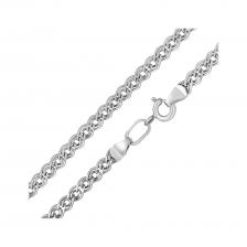 Серебряная цепочка Нонна с алмазной гранью и родированием Серебряная цепочка Нонна с алмазной гранью и родированием