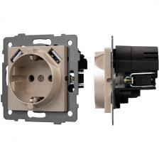 Механизм встраиваемый розетки с USB зарядкой SCT-MUAC-PL-GD-V (250V, 16A) Arlight 049832 Механизм встраиваемый розетки с USB зарядкой SCT-MUAC-PL-GD-V (250V, 16A) Arlight 049832