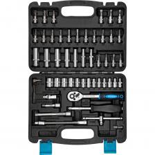 Набор инструмента AUTOVIRAZH 53 предмета, 1/4"DR AV-212053 используется во время проведения ремонтных или слесарно-монтажных работ. Комплектация набора 53 предмета состоит из торцевых головок 1/4" и 1/2" с приводами и аксессуарами, комбинированных ключей, а так же бит и головок со вставками с наиболее распространенными профилями и типоразмерами. Эргономичные рукояти приспособлений обеспечивают надежный захват без проскальзывания. Благодаря прочному пластиковому кейсу инструмент удобно хранить и транспортировать. Набор инструмента AUTOVIRAZH 53 предмета, 1/4"DR AV-212053 используется во время проведения ремонтных или слесарно-монтажных работ. Комплектация набора 53 предмета состоит из торцевых головок 1/4" и 1/2" с приводами и аксессуарами, комбинированных ключей, а так же бит и головок со вставками с наиболее распространенными профилями и типоразмерами. Эргономичные рукояти приспособлений обеспечивают надежный захват без проскальзывания. Благодаря прочному пластиковому кейсу инструмент удобно хранить и транспортировать.