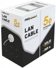 Кабель медный Proconnect Кабель информационный 01-0043-3 кат.5E UTP 4 пары 24AWG PVC внутренний 305м серый Кабель медный Proconnect Кабель информационный 01-0043-3 кат.5E UTP 4 пары 24AWG PVC внутренний 305м серый