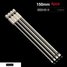 Набор шестиугольных бит Phillips Torx, магнитные биты 50/75/100/150/200 мм, длина 6,35 мм, хвостовик, электрическая дрель, набор электрических отверток Набор шестиугольных бит Phillips Torx, магнитные биты 50/75/100/150/200 мм, длина 6,35 мм, хвостовик, электрическая дрель, набор электрических отверток