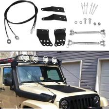 Защитная пленка капота, аксессуары для веревки для Jeep Wrangler JK 2007-2016 2017 2018, дефлекция низких подвесных ветвей, щетка Защитная пленка капота, аксессуары для веревки для Jeep Wrangler JK 2007-2016 2017 2018, дефлекция низких подвесных ветвей, щетка