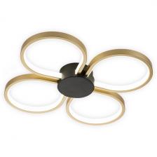 Потолочная люстра светодиодная с пультом и ночным режимом Escada 10243/4 LED 80W Gold/Black Потолочная люстра светодиодная с пультом и ночным режимом Escada 10243/4 LED 80W Gold/Black