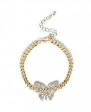 Браслет-Цепочка с подвеской в виде бабочки Jessica Simpson, gold Браслет-Цепочка с подвеской в виде бабочки Jessica Simpson, gold