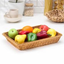 Корзина для продуктов Доляна, 40x29.5x4 см, коричневая Корзина для продуктов Доляна, 40x29.5x4 см, коричневая