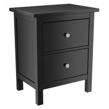тумба прикроватная Кантри с 2 ящиками 540х380х660мм черный сосна тумба прикроватная Кантри с 2 ящиками 540х380х660мм черный сосна