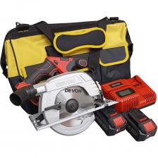 Аккумуляторная ручная дисковая пила DEVON 5419-LI-20CS185, 20 В, диск 20*185 мм, глубина реза 62 мм, плавный пуск. В комплекте 2 аккумулятора 4 Ач, быстрое зарядное устройство, вместительная и прочная сумка для переноски. Инструмент предназначен для поперечного и продольного пиления древесины и ее производных - ДСП, фанера, МДФ и т.п. Аккумуляторная ручная дисковая пила DEVON 5419-LI-20CS185, 20 В, диск 20*185 мм, глубина реза 62 мм, плавный пуск. В комплекте 2 аккумулятора 4 Ач, быстрое зарядное устройство, вместительная и прочная сумка для переноски. Инструмент предназначен для поперечного и продольного пиления древесины и ее производных - ДСП, фанера, МДФ и т.п.