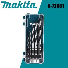 Makita D-72861 Набор спиральных сверл по дереву, 5 шт., 4 мм, 5 мм, 6 мм, 8 мм, 10 мм, для жесткого мягкого дерева, ДСП, аксессуары для электроинструментов Makita D-72861 Набор спиральных сверл по дереву, 5 шт., 4 мм, 5 мм, 6 мм, 8 мм, 10 мм, для жесткого мягкого дерева, ДСП, аксессуары для электроинструментов