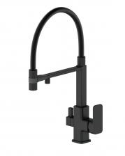 Смеситель для кухни Wonzon & Woghand WW-88458012-MB с гибким изливом, матовый черный Смеситель для кухни Wonzon & Woghand WW-88458012-MB с гибким изливом, матовый черный