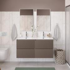 Мебель для ванной комнаты BelBagno Uno 120 подвесная, 4 ящика, матовая бежевая Мебель для ванной комнаты BelBagno Uno 120 подвесная, 4 ящика, матовая бежевая