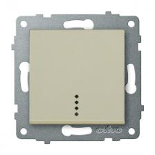 выключатель 1-клавишный OVIVO Loft с индикацией крем выключатель 1-клавишный OVIVO Loft с индикацией крем
