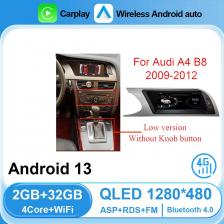 8,8-дюймовый Android Carplay для Audi A4 B8 2009-2016 Автомобильный радиоплеер Carplay Видео GPS-навигация Мультимедийный QLED экран WIFI 8,8-дюймовый Android Carplay для Audi A4 B8 2009-2016 Автомобильный радиоплеер Carplay Видео GPS-навигация Мультимедийный QLED экран WIFI