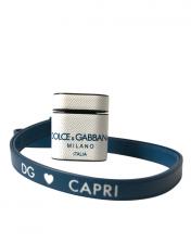 Чехол для Airpods из шикарной кожи в сине-белом цвете Dolce & Gabbana Чехол для Airpods из шикарной кожи в сине-белом цвете Dolce & Gabbana