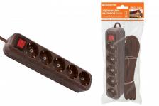Tdm Удлинитель бытовой У05В выключатель, 5 гнезд, 5метров SQ1303-3122 1 шт Tdm Удлинитель бытовой У05В выключатель, 5 гнезд, 5метров SQ1303-3122 1 шт