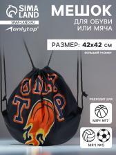 Мешок для обуви или баскетбольного мяча ONLYTOP, 42x42 см Мешок для обуви или баскетбольного мяча ONLYTOP, 42x42 см
