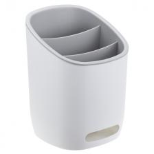 подставка для столовых приборов IDEA Изли 12,5x12,5x17см пластик белая подставка для столовых приборов IDEA Изли 12,5x12,5x17см пластик белая