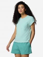 Футболка женская Columbia Boundless Trek Short Sleeve Tee, Голубой Футболка женская Columbia Boundless Trek Short Sleeve Tee, Голубой