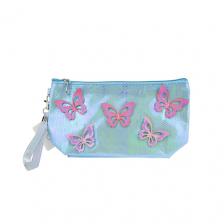 LUKKY Косметичка бирюзовая с накладными бабочками LUKKY Косметичка бирюзовая с накладными бабочками