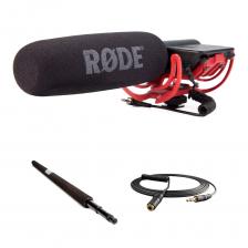 Комплект микрофона-пушки RODE VideoMic для крепления на камеру с микро-трубой и удлинительным кабелем Комплект микрофона-пушки RODE VideoMic для крепления на камеру с микро-трубой и удлинительным кабелем