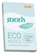 Блок самоклеящийся бумажный Stick`n ECO 21743 51x76мм 100лист. 60г/м2 пастель голубой Блок самоклеящийся бумажный Stick`n ECO 21743 51x76мм 100лист. 60г/м2 пастель голубой