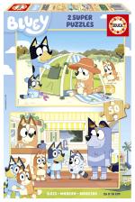 Educa, Пазл, синий (деревянный), 2 х 50 шт. Educa, Пазл, синий (деревянный), 2 х 50 шт.