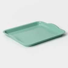 Поднос пластиковый IDEA, 25x29x3.2 см, цвет фисташковый Поднос пластиковый IDEA, 25x29x3.2 см, цвет фисташковый