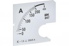 IEK IPA10D-SC-0200 Шкала смен. для амперметра Э47 200/5А-1,5 72х72мм 1 шт IEK IPA10D-SC-0200 Шкала смен. для амперметра Э47 200/5А-1,5 72х72мм 1 шт