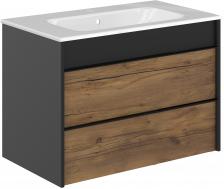 Тумба с раковиной STWORKI Гриндстед 80 дуб таксония, антрацит матовый Тумба с раковиной STWORKI Гриндстед 80 дуб таксония, антрацит матовый