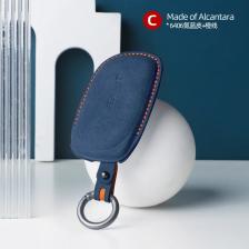 Алькантара для LYNK и CO Z10, чехол для автомобильного ключа, замшевый кожаный брелок, автоаксессуары, умный защитный чехол для пульта дистанционного управления, Стайлинг Алькантара для LYNK и CO Z10, чехол для автомобильного ключа, замшевый кожаный брелок, автоаксессуары, умный защитный чехол для пульта дистанционного управления, Стайлинг