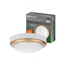 Светильник накладной LED ДПО Антарес 15Вт 6500К круг 180*66 мм мат.золото IP54 TDM, цена за 1 шт Светильник накладной LED ДПО Антарес 15Вт 6500К круг 180*66 мм мат.золото IP54 TDM, цена за 1 шт