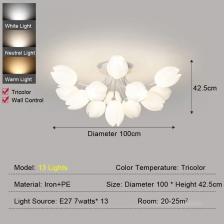 MZISOSOD Потолочная люстра белая для спальни MZISOSOD Потолочная люстра белая для спальни